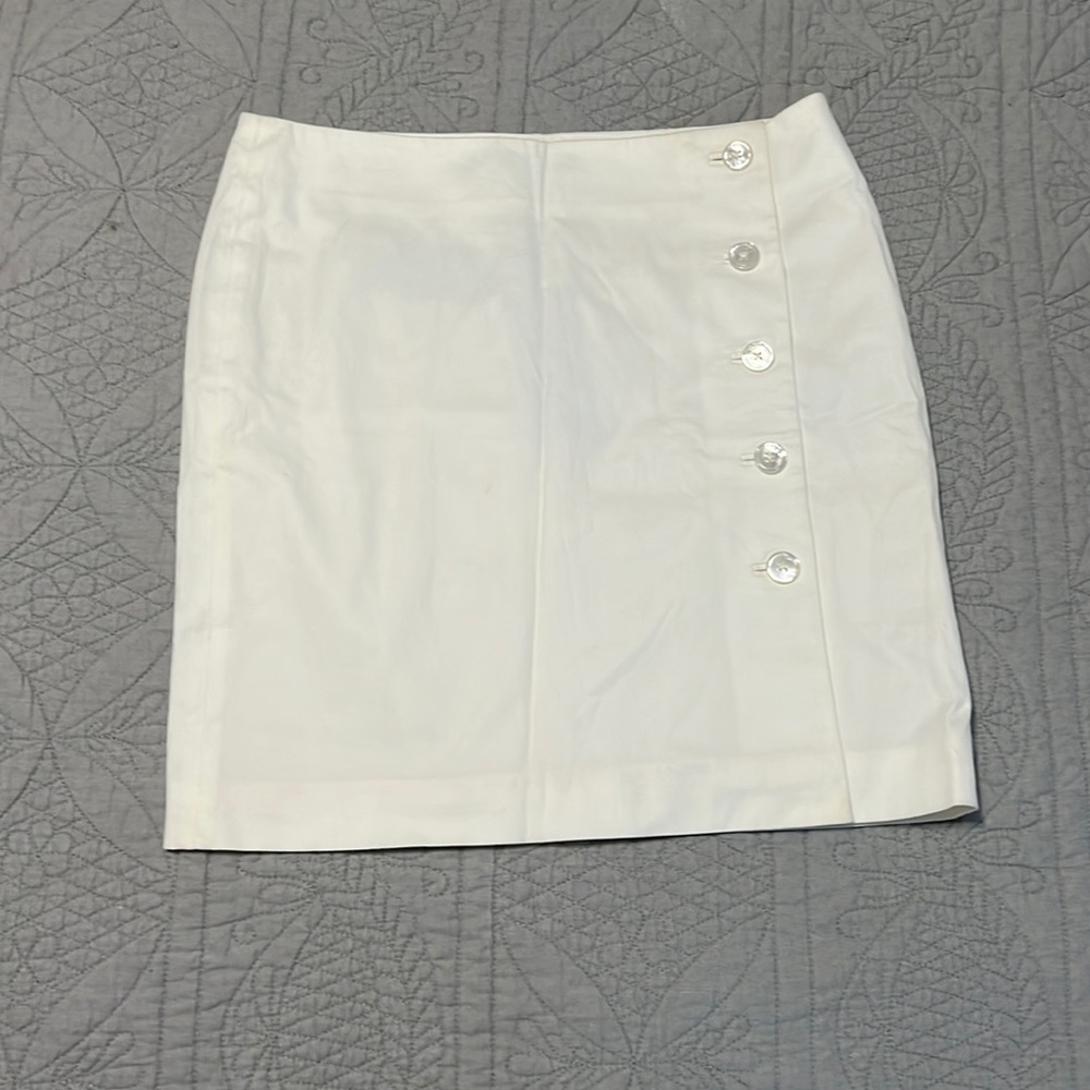 Ralph Lauren White Skirt with Buttons
